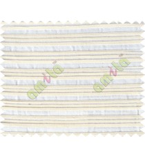White beige horizontal pleated thick main cotton curtain designs